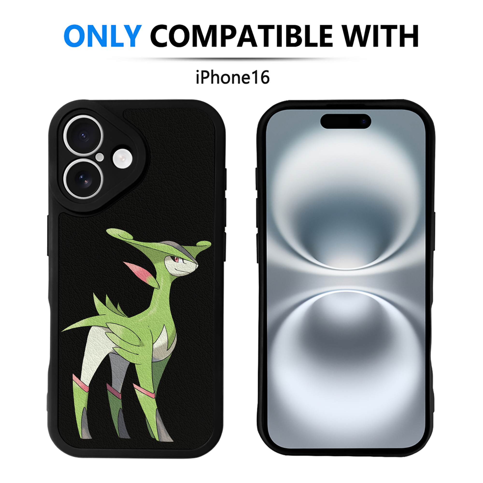 （画像用） ポケットモンスター Pokémon 【iPhone 16シリーズ対応】シリコンスマホケース（レザー調） 材質：シリコン